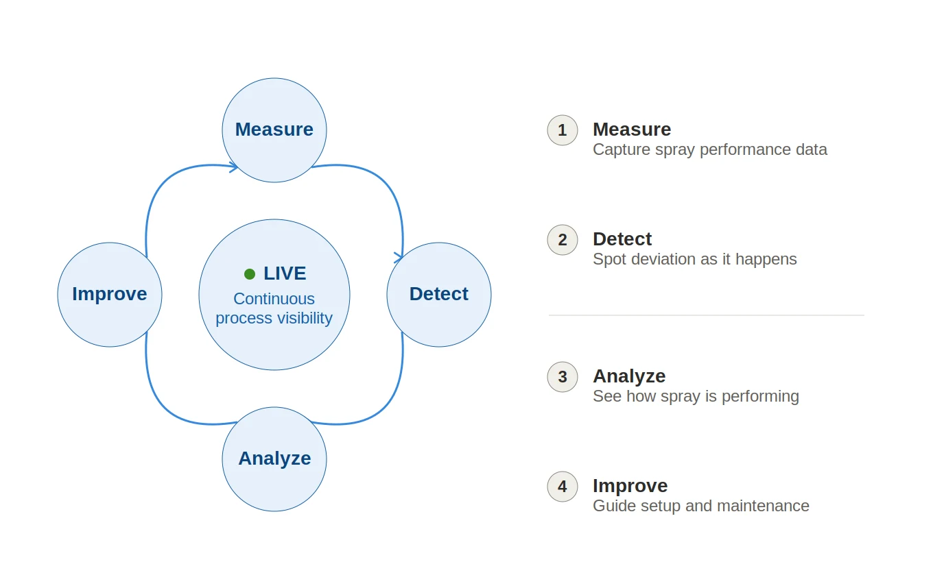 Continuous cycle: Measure, Detect, Analyze, Improve